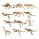 Sæt med 12 stk. Dinosaur Skeletfigurer 9 cm PVC Modeler af Fossiler i Skala 1:200 Uddannelseslegetøj til Børn til Leg og Arkæologiske Spil 1