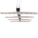Sæt med 12 stk LED vækstlamper 105 cm 240 W Forbindelseskabler og metalbeslag Røde og blå dioder Til hydroponi og plantevækst 2