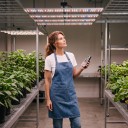 Sæt med 12 stk LED vækstlamper 105 cm 240 W Forbindelseskabler og metalbeslag Røde og blå dioder Til hydroponi og plantevækst 4