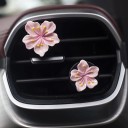 Sæt med 2 bilparfumeklips Blomster Peach Blossom Luftfrisker Vent Vent Dekoration Aroma Diffuser Frisk luft til interiør 6