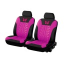 Sæt med 2 forsædebetræk, dækdesign med butterfly, beskyttende bilsædebetræk i polyester, stilfuldt mønster, nemt at vedligeholde 13