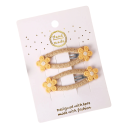 Sæt med 2 hårspænder til børn med blomster, søde hårtilbehør, dekorative spænder med blomstermotiv, pigefrisurer, stilfulde og behagelige at have på. 7