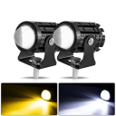 Sæt med 2 motorcykel-LED-forlygter 3000 lm vandtæt IP67 aluminiumslegering universelle motorcykellygter kørelys 3