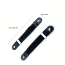 Sæt med 2 sorte elastiske stropper uden spænde 34 x 3 cm Universal elastisk rem til tøj Holdbart materiale Behagelig at have på 2