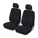 Sæt med 2 stk. beskyttende bilsædebetræk til forsæder, dæktryk, design, polyester, stilfuldt mønster, nem vedligeholdelse, kompatibel med airbags 3