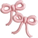 Sæt med 2 stk. folieballoner Sløjfe Dekoration til polterabend bryllup baby shower fødselsdagsfest 3