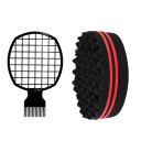 Sæt med 2 stk hårsvamp og netbørste Afro kam til krøllet hår Styling værktøj til mænd og kvinder Professionelt frisørredskab 1