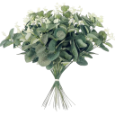 Sæt med 20 grønne kunstige planter eukalyptusblad vasedekoration kunstige blomsterbuket til hjemmet, haven, bryllup, brudedekoration 3