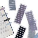 Sæt med 200 stk. indeksfaner selvklæbende transparente etiketter til mærkning af sider i bøger dokumenter hæfter kontor skole 9