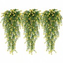 Sæt med 3 hængende kunstige blomster med farverige blomster 75 cm Hængende dekoration til lejligheden og haven Kunstig plante til væggen eller rækværket 2