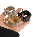 Sæt med 3 stk mini metal hårklemmer med sten 4,5 × 2 cm Elegant pynt til høj hestehale 9