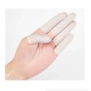 Sæt med 30 engangs latex-fingerbeskyttere til delikat arbejde og urreparationer, hvide eller sorte, størrelse 2x2x0,2 cm, diskret emballage 2