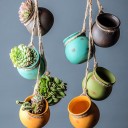 Sæt med 4 hængende blomsterpotter 4