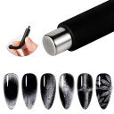 Sæt med 4 magnetiske neglestifter magnet til gel polish katteøjne 3D-effekt forskellige designs neglekunst negledekorationsværktøj kreativ manicure 3