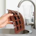 Sæt med 4 silikoneforme til chokolade Hjerter Blomster Rosen Fyrkantede Hjemmelavede søde sager Chokoladepraliner Bagning Non-stick Genanvendelige 3