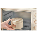 Sæt med 400 ml og 600 ml termokandemadkasser i rustfrit stål. Isoleret beholder. Lækagesikker. Mikrobølgeovnssikker. Børneæske med bamse og bestik. 12