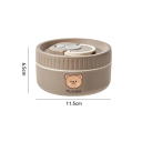 Sæt med 400 ml og 600 ml termokandemadkasser i rustfrit stål. Isoleret beholder. Lækagesikker. Mikrobølgeovnssikker. Børneæske med bamse og bestik. 15