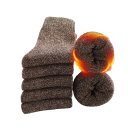 Sæt med 5 par vintersokker til mænd og kvinder. Uldne varme sokker. Unisex skisokker. Størrelse 38-45. 3