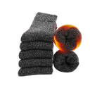 Sæt med 5 par vintersokker til mænd og kvinder. Uldne varme sokker. Unisex skisokker. Størrelse 38-45. 2