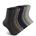 Sæt med 5 par vintersokker til mænd og kvinder. Uldne varme sokker. Unisex skisokker. Størrelse 39-47. 1