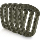 Sæt med 5 plastikkarabinhager 8,5 x 6 cm universalklemmer til ophængning af nøgler og tilbehør neutrale farver camping vandreture rejseorganisation 6