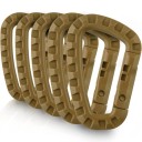 Sæt med 5 plastikkarabinhager 8,5 x 6 cm universalklemmer til ophængning af nøgler og tilbehør neutrale farver camping vandreture rejseorganisation 5