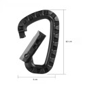 Sæt med 5 plastikkarabinhager 8,5 x 6 cm universalklemmer til ophængning af nøgler og tilbehør neutrale farver camping vandreture rejseorganisation 3