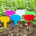 Sæt med 50 farverige plastikplantemærker 7 cm PVC jordmarkører havenavnemærker til grøntsager og blomster 2