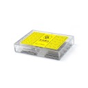 Sæt med 50 skruestifter til urremme, 10 størrelser, i en plastikæske, 8,6x6,4x1,6 cm 1