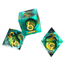 Sæt med 7 stk terninger med øje motiv Mangesidede fantasy terninger til Dragehul RPG brætspil 4