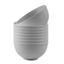 Sæt med 8 plastikskåle 7,8 x 15 cm Farverige runde skåle til salat, suppe og dessert Genanvendeligt service til køkkenet og på farten 10