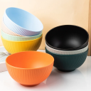Sæt med 8 plastikskåle 7,8 x 15 cm Farverige runde skåle til salat, suppe og dessert Genanvendeligt service til køkkenet og på farten 3