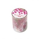 Sæt med dekorativ gennemsigtig selvklæbende tape 5 cm x 200 cm med motiv af rosa blomster til pynt og kreative dekorationer 1