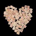 Sæt med farvede Scrabble-bogstaver, 100 stk. 6