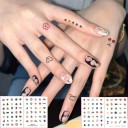 Sæt med farverige midlertidige tatoveringer 4 stk. Tatoveringspapir 9,6 x 7,2 cm Forskellige motiver Falske kropstatoveringer Vandtætte midlertidige tatoveringer i 15 dage 4