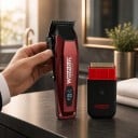 Sæt med hårklipper og mini barbermaskine Trådløs 2000 mAh Driftstid 150 minutter 8 kamme Stålblad Til frisører og hjemme 5