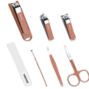 Sæt med negleklippere til manicure 7 stk Neglesaks og neglebåndsaks Neglefil Negletrimmer Værktøjer til neglepleje til hænder og fødder 11 x 11 x 3 cm 15