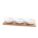 Sæt med porcelænsskåle med bakke, 3 stk. 6