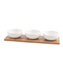 Sæt med porcelænsskåle med bakke, 3 stk. 8