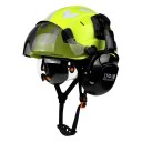 Safety Helmet with Integrated Goggles, Visor and Ear Protectors Size 53-63 cm ABS Shell Adjustable with Wheel 6