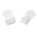 Safety Lock for Cabinet Doors 5 pcs Two-Part PVC Latch Adhesive Foam Pads No Drilling Required Size 6.8 x 3.5 cm White 4