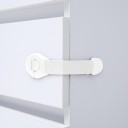Safety Lock for Drawers and Cabinets Against Opening by Children Set of 10 Flexible Nylon Strap with ABS Plastic Ends 22 x 5 cm 1