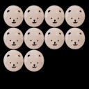 Safety Plug for Electrical Socket 10 pcs Bear-shaped Plug Covering Socket Openings Plastic Dimensions 4 x 3 x 2.2 cm 2