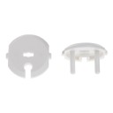 Safety Socket Plug 10 pcs Round Cover Protecting Children from Electric Shock White ABS Plastic Dimensions 3.8 x 1.8 cm 3