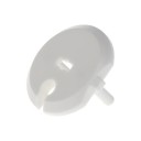 Safety Socket Plug 10 pcs Round Cover Protecting Children from Electric Shock White ABS Plastic Dimensions 3.8 x 1.8 cm 4