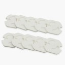 Safety Socket Plug 10 pcs Self-Adhesive Cover Protecting Children from Electric Shock White Plastic Dimensions 3.5 x 3 cm 1