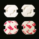 Safety Socket Plug 10 pcs Self-Adhesive Cover Protecting Children from Electric Shock White Plastic Dimensions 3.5 x 3 cm 4