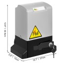 Sähkökäyttöinen liukuportti 600 kg hyllyjärjestelmä 220V 370W harmaa musta automaatti liukuportille enintään 12 m 2