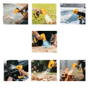 Sähkökäyttöinen pölyn- ja lehtipuhallin 30000 rpm korkean nopeuden moottorilla keltamustana akkupuhaltimena DEWALT 20V -paristoille 3