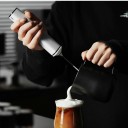 Sähkökermavaahtimuri MHW-3BOMBER 2 vispilää 3 nopeutta Akusto 1500 mAh USB-C-lataus Ruostumaton teräs 304 Hopea Latte- ja cappuccinoa varten 4